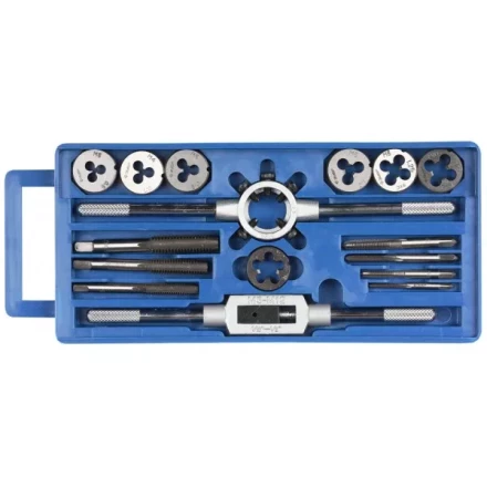 Набор ЗУБР &quot;МАСТЕР&quot; с металлореж. инстр., метчики однопроходные и плашки М3-М12, оснастка - в пластиковом боксе, 16пред. 28122-H16 купить в Тюмени