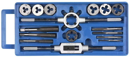 Набор ЗУБР &quot;МАСТЕР&quot; с металлореж. инстр., метчики однопроходные и плашки М3-М12, оснастка - в пластиковом боксе, 16пред. 28122-H16 купить в Тюмени