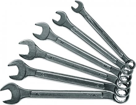 Набор ключей комбинированных 6 - 17 мм хромированные 6 шт. SPARTA 154305 купить в Тюмени