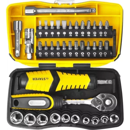 Набор STAYER &quot;PROFESSIONAL&quot;: Биты и торцовые головки с трещеткой и воротком, 39 предметов 25135-H39 купить в Тюмени