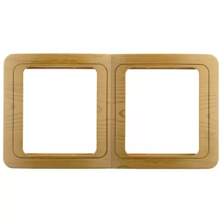 Панель СВЕТОЗАР &quot;ГАММА&quot; накладная, вертикальная, цвет ольха, 2 гнезда SV-54147-A купить в Тюмени