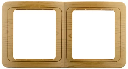 Панель СВЕТОЗАР &quot;ГАММА&quot; накладная, вертикальная, цвет ольха, 2 гнезда SV-54147-A купить в Тюмени