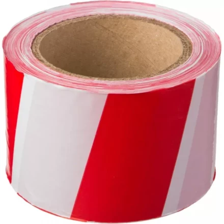 Сигнальная лента, цвет красно-белый, 75мм х 150м, STAYER Master 12241-75-150 купить в Тюмени