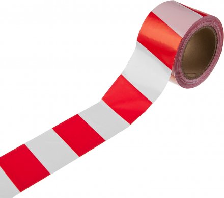 Сигнальная лента, цвет красно-белый, 75мм х 150м, STAYER Master 12241-75-150 купить в Тюмени