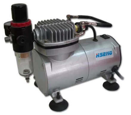 Компрессор безмасляный поршневой прямой привод  мини HSHENG AS 18-2 купить в Тюмени