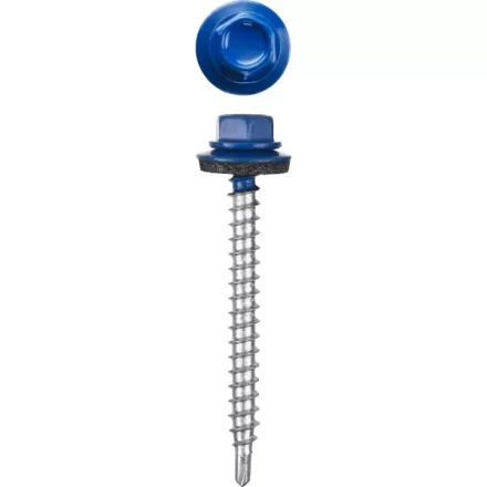 Саморезы СКД кровельные, RAL 5005 синий насыщенный, 29 х 4.8 мм, 2 500 шт, для деревянной обрешетки, STAYER 30300-48-029-5005 купить в Тюмени