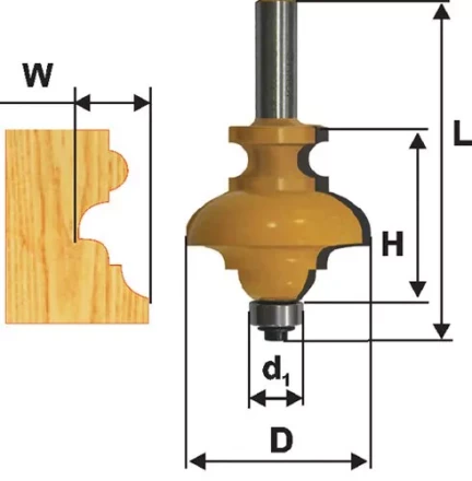 Фреза кромочная фигурная мультипрофиль хв 12мм 10571 купить в Тюмени