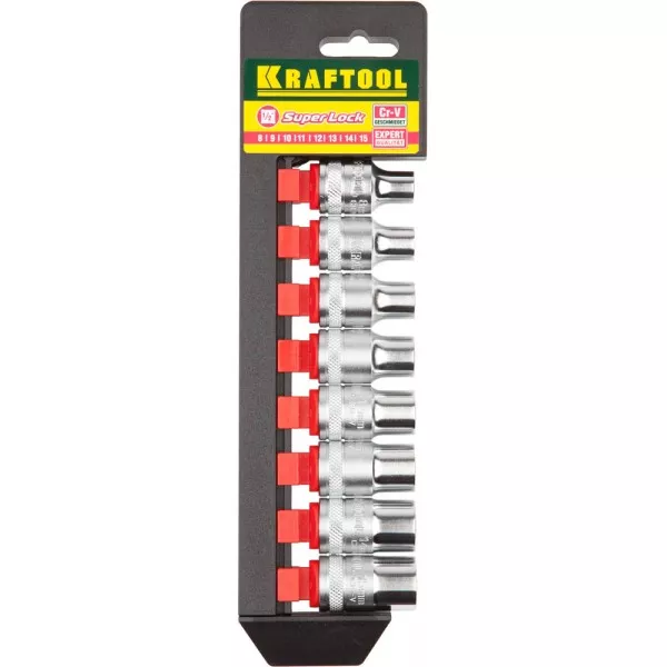Набор KRAFTOOL "EXPERT QUALITAT" Торцовые головки "SUPER LOCK", 1/2", 8-15мм, 8 предметов 27863-H8_z01 купить в Тюмени