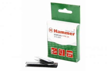 Скобы для степлера HAMMER 215-001 12мм, тип 28, 1000 шт. купить в Тюмени