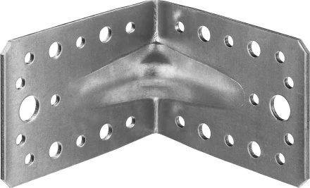 ЗУБР УКУ-2.5, 65 x 90 x 90 x 2.5 мм, цинк, усиленный крепежный уголок (31011-90) купить в Тюмени
