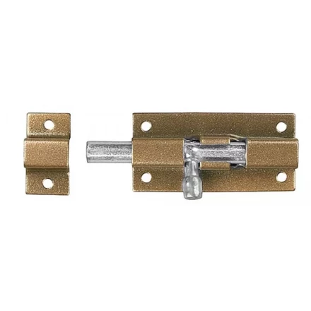 Задвижка накладная для окон и мебели &quot;ШП-40 КМЦ&quot;, цвет коричневый металлик/цинк, 40мм 37753-40 купить в Тюмени