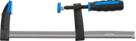 Струбцина ЗУБР &quot;ПРОФЕССИОНАЛ&quot;, тип &quot;F&quot;, двухкомпонентная ручка, стальная закаленная рейка, 50х200мм 32155-050-200 купить в Тюмени