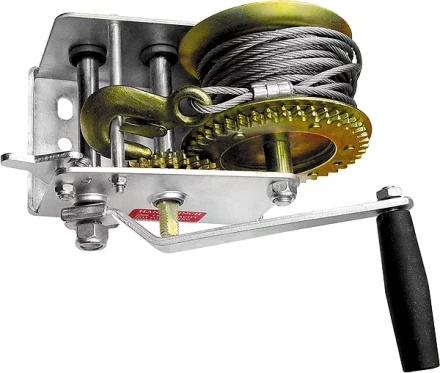 Лебедка шестеренчатая тяга - 0.8 т тросовая  MATRIX 522735 купить в Тюмени