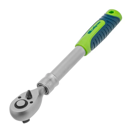 Ключ-трещотка телескопический 1/2&quot;, 300-430 мм, 72 зуба, с быстрым сбросом// Сибртех 14077 купить в Тюмени