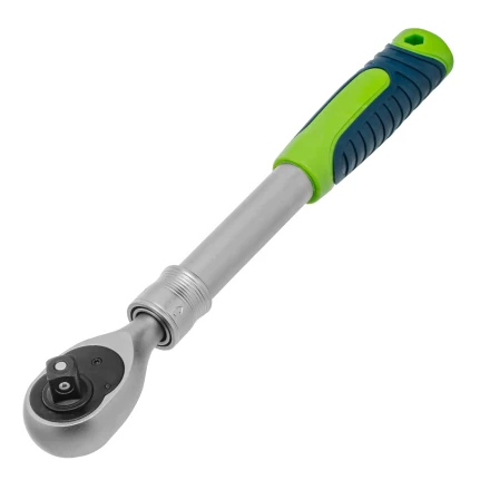 Ключ-трещотка телескопический 1/2&quot;, 300-430 мм, 72 зуба, с быстрым сбросом// Сибртех 14077 купить в Тюмени