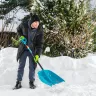 Лопата для уборки снега Palisad 61677, полипропилен, 365х450х1355 мм, алюминиевый черенок, усиленная, LUXE купить в Тюмени