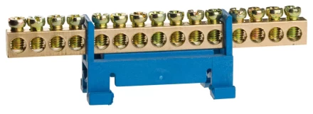 Шина СВЕТОЗАР нулевая на изоляторе типа &quot;Стойка&quot;макс. ток 100А, 5,2мм, 15 полюсов 49806-15 купить в Тюмени