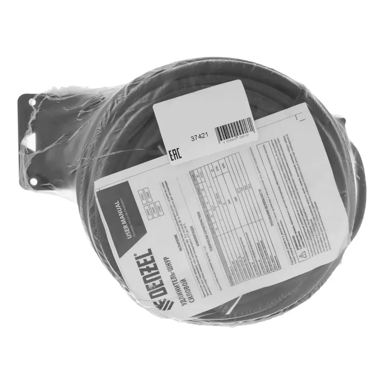 Удлинитель-шнур силовой Denzel Top Series 37421, КГТТ, 10м, 3 розетки, 3 x 1,5 мм, 3 м купить в Тюмени