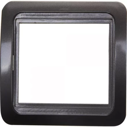 Панель СВЕТОЗАР &quot;ГАММА&quot; накладная, цвет темно-серый металлик, 1 гнездо SV-54145-DM купить в Тюмени