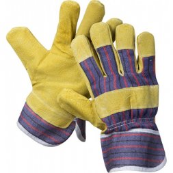 Перчатки STAYER &quot;MASTER&quot; рабочие комбинированные кожаные из спилка с тиснением, XL 1131-XL