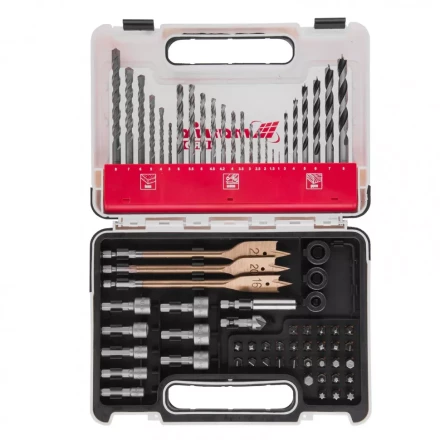 Набор сверл комбинированный по металлу 1-6 мм бетону 3-8 мм дереву 3-8 мм перки биты 30 шт адаптер головки 8 шт 71 предмет Pro Matrix 725671 купить в Тюмени