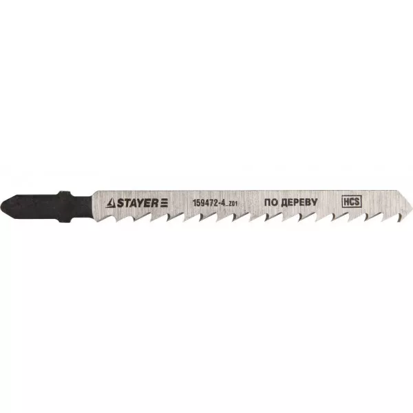 Полотна STAYER "STANDARD", T101D, для эл/лобзика, HCS, по дереву, фанере, чистый рез, EU-хвост., шаг 4мм, 74мм, 2шт 159472-4_z01 купить в Тюмени