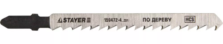 Полотна STAYER "STANDARD", T101D, для эл/лобзика, HCS, по дереву, фанере, чистый рез, EU-хвост., шаг 4мм, 74мм, 2шт 159472-4_z01 купить в Тюмени
