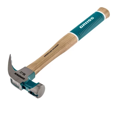 Молоток-гвоздодер с магнитом GROSS AMERICAN HICKORY 450 г угол 75 обрезиненная рукоятка 10418 купить в Тюмени