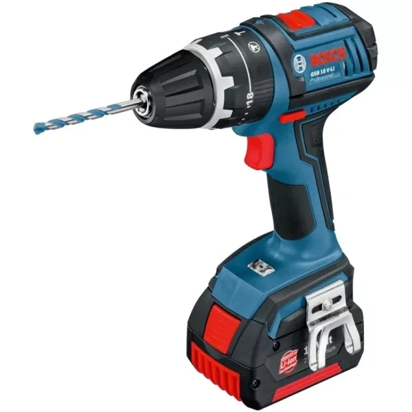 Дрель-шуруповерт аккумуляторная BOSCH GSB 18 V-Li (0.601.867.10F) в кейсе купить в Тюмени