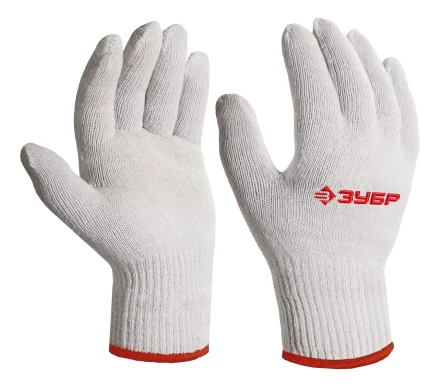 ЗУБР ОПТИМА, S-M, х/б перчатки без покрытия, 10 класс (11445-M) купить в Тюмени