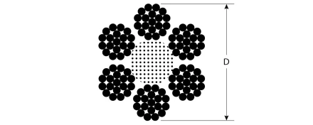 ЗУБР DIN 3060, свивка 6 х 19 + IWR, 14 мм, L 50 м, грузоподъемный стальной трос, Профессионал (30415-14) купить в Тюмени