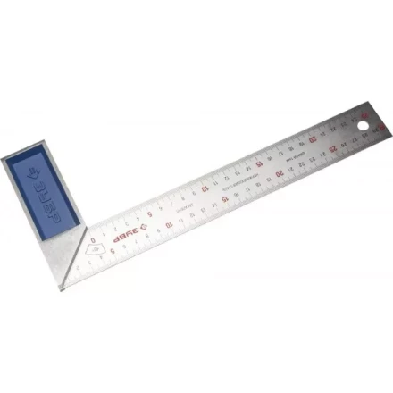Угольник ЗУБР &quot;ЭКСПЕРТ&quot; столярный, гравированная шкала, алюминиевая рукоятка, нержавеющее полотно 37мм, 300мм 34393-30 купить в Тюмени