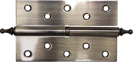 Петля дверная разъемная ЗУБР &quot;ЭКСПЕРТ&quot;, 1 подшипник, цвет ст. латунь (AB), правая, с крепежом, 125х75х2,5мм,2шт 37605-125-5R купить в Тюмени