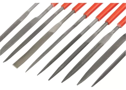 Набор надфилей 180 х 5мм 10 шт пластиковые рукоятки MATRIX 15824 купить в Тюмени