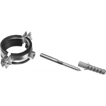 ЗУБР &quot;МАСТЕР&quot;. Хомут трубный с гайкой, оцинкованный, в комплекте с сантехнической шпилькой и дюбелем, 1 1/4&quot;, 1шт 37866-38-43 купить в Тюмени