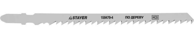 Полотна STAYER "STANDARD", T344D, для эл.лобзиков, HCS, по дереву, фанере, ДСП, быстрый рез, EU хвост., 110/4мм, 2шт 159479-4 купить в Тюмени