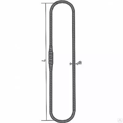 Строп канатный кольцевой СКК 20 т L=5.5 м  заплет на станке купить в Тюмени