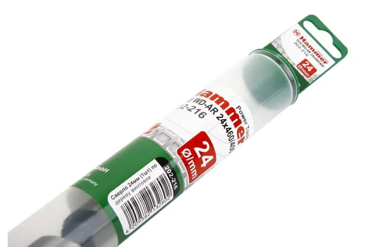 Сверло по дереву HAMMER Ф24х460мм (DR WD AR 24мм*460/370мм) купить в Тюмени