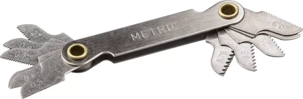 Шаблон STAYER "PROFI" для определения шага метрич резьбы,0,5-1,75мм и трубной резьбы с шагом 0,907 и 1,07мм(27,28 tpi) 28041 купить в Тюмени