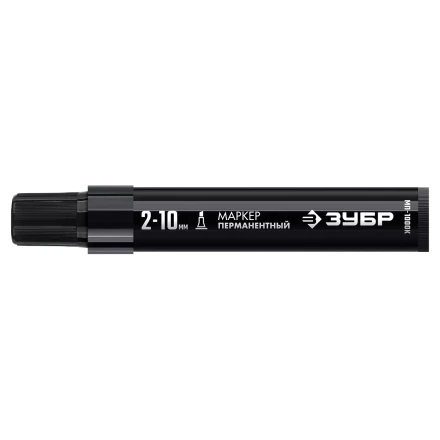ЗУБР МП-1000К чёрный, 2-10 мм, клиновидный перманентный маркер (06333-2) купить в Тюмени