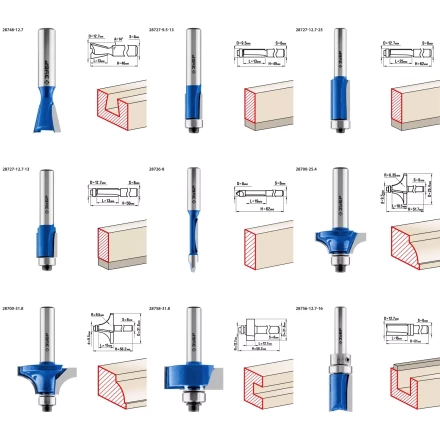 ЗУБР 26 шт, набор профильных фрез по дереву, Профессионал (28796-H26) купить в Тюмени