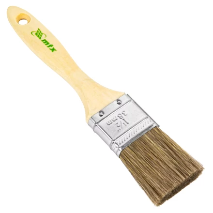 Кисть плоская &quot;Евро&quot; 1.5&quot;, смешанная щетина, деревянная ручка MTX 83078 купить в Тюмени