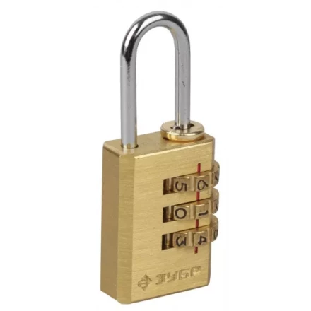 Замок ЗУБР &quot;ЭКСПЕРТ&quot; навесной мини, кодовый, 3 диска 37118-1_z01 купить в Тюмени