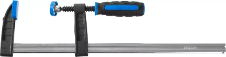 Струбцина ЗУБР &quot;ПРОФЕССИОНАЛ&quot;, тип &quot;F&quot;, двухкомпонентная ручка, стальная закаленная рейка, 50х250мм 32155-050-250 купить в Тюмени