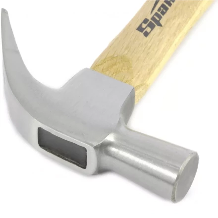Молоток-гвоздодер, 450 г Sparta, боек 27 мм, деревянная рукоятка 1042055 купить в Тюмени