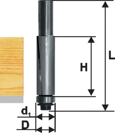 Фреза кромочная прям ф19х25,4мм хв 8мм ДСП Энкор 28057 купить в Тюмени