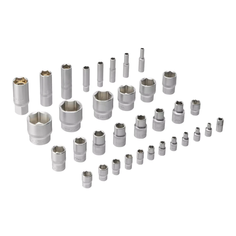 Набор инструментов Denzel 15802, 1/2", 1/4", CrV, S2, пластиковый кейс, 84 предмета купить в Тюмени