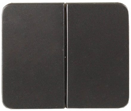 Выключатель СВЕТОЗАР &quot;ГАММА&quot; двухклавишный, без вставки и рамки, цвет темно-серый металлик, 10A/~250B SV-54134-DM купить в Тюмени
