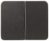 Выключатель СВЕТОЗАР &quot;ГАММА&quot; двухклавишный, без вставки и рамки, цвет темно-серый металлик, 10A/~250B SV-54134-DM купить в Тюмени