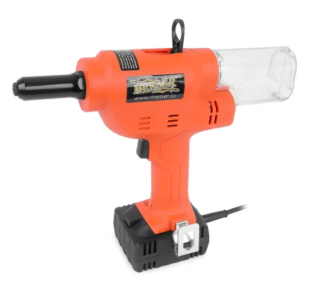 Аккумуляторный вытяжной заклепочник MESSER M4000  с возможностью работы от сети 220В купить в Тюмени